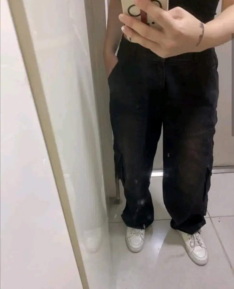 스컬프터 Acid Cargo Jogger Pants L사이즈 블랙